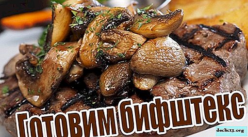 We cook juicy and tasty beef steak according to different recipes
