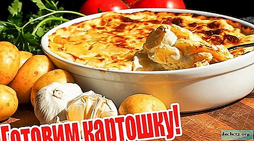 Oven potatoes with cheese, mayonnaise and sour cream