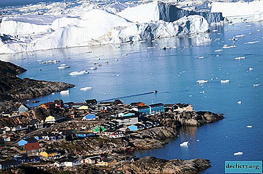 Greenland Island - "green country" covered with ice