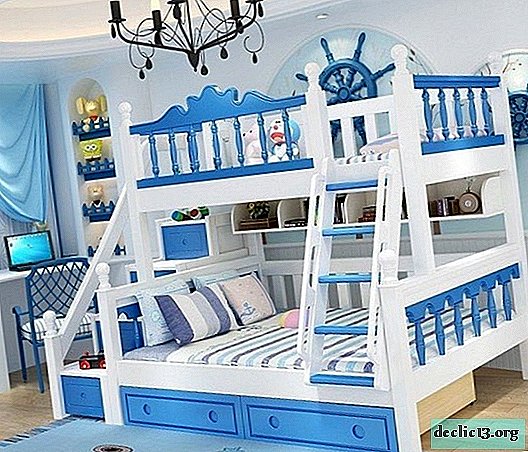 Otroške postelje v otroškem stilu, značilnosti dekorja