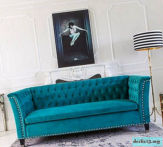 Harmonious combinations of a turquoise sofa with modern interiors