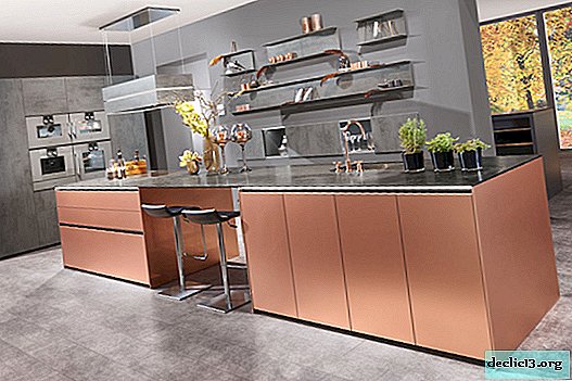 Gražus virtuvės dizainas be viršutinių spintelių, paruoštų variantų nuotraukos