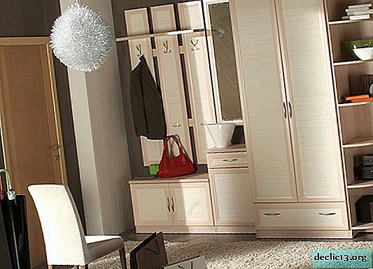 Milk oak color furniture in the interior, photo options