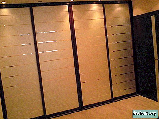 Vue d'ensemble des armoires encastrées dans le couloir, modèles photo