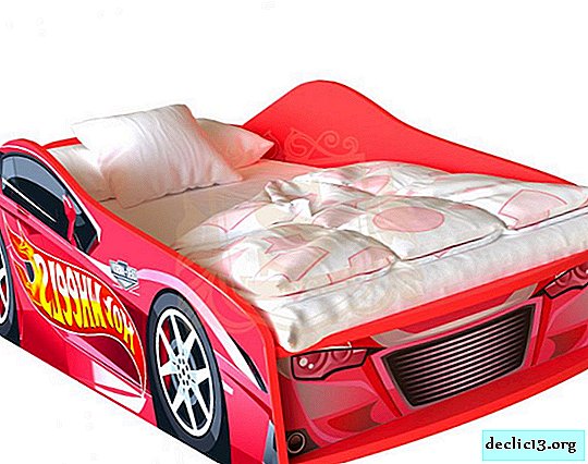 Araba şeklinde bir oğlan için orijinal yatak, seçim kriterleri