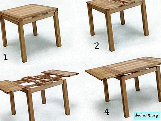 תכונות של עיצוב שולחן הזזה, DIY