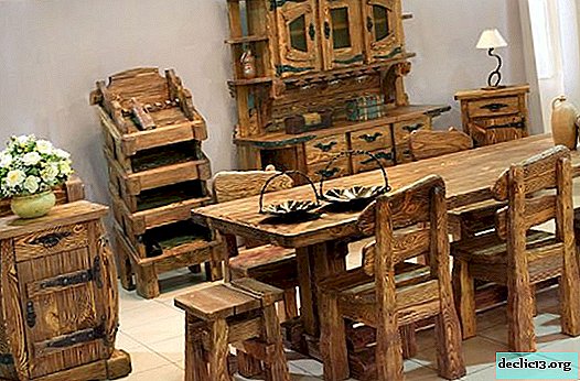Характеристики на мебели от дървени трупи, преглед на моделите