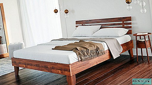 Pluses of a wooden double bed, design features and sizes