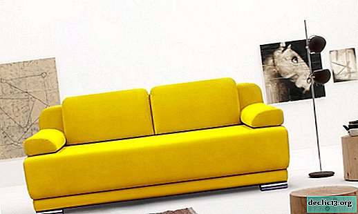 Reglas para elegir un sofá amarillo, los compañeros de color más exitosos