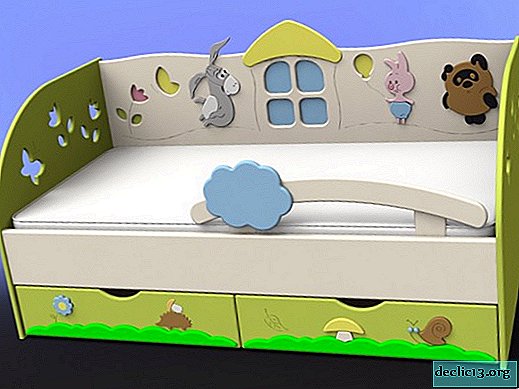 Prednosti otroške postelje s predali, sorte modelov