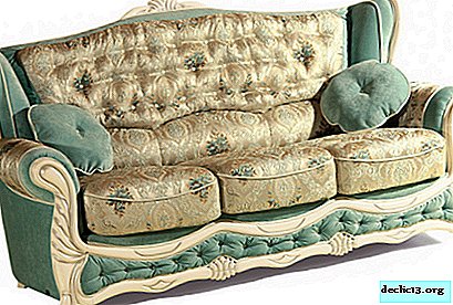 Trijų sekcijų sofos „prancūziškas moliuskas“, modelio privalumai ir trūkumai