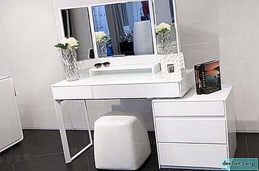 Dressing table sizes, models for small rooms