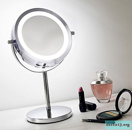 Jenis cermin solek dengan pencahayaan, tip untuk memilih dan meletakkan