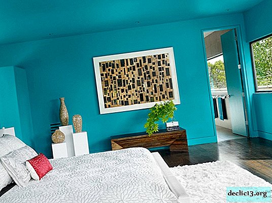 חדר שינה בצבע טורקיז
