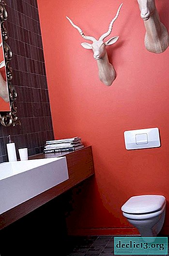 Large selection of tiles for a small toilet
