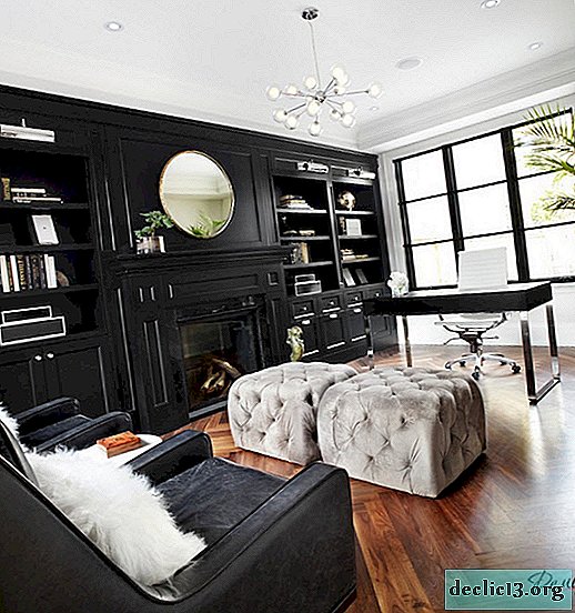Black color and its combinations in the interior