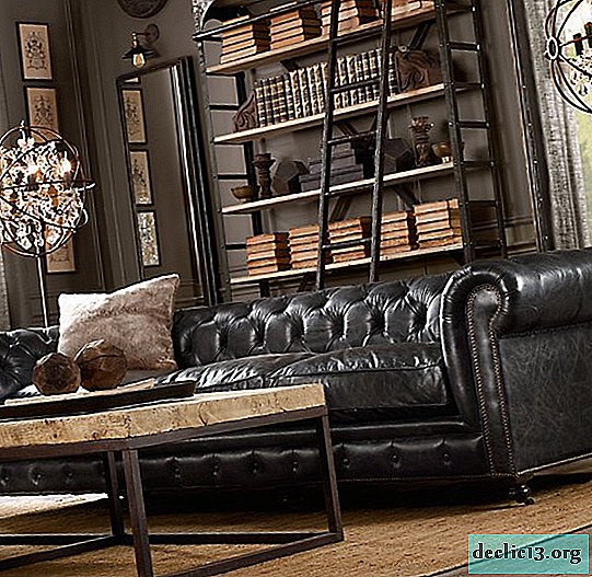 Black sofa in the interior - elegant luxury and impeccable design