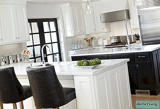 Black and white kitchen - contrasting design features