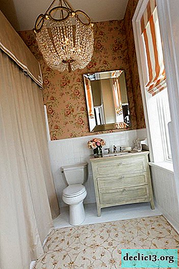 Design project of a small bathroom in a traditional style