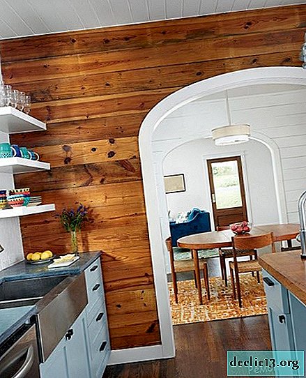 Interior y diseño de una cocina de madera.
