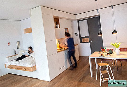 Interior of a very small apartment in Berlin
