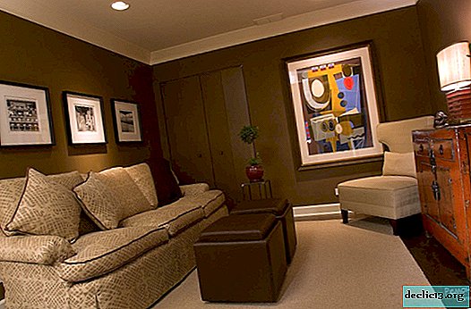 The brown living room is a symbol of stability, reliability and tranquility.