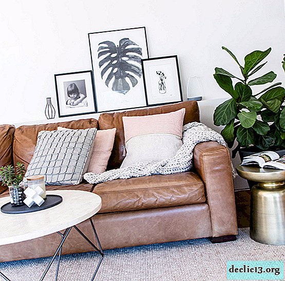 Canapé en cuir dans un intérieur moderne