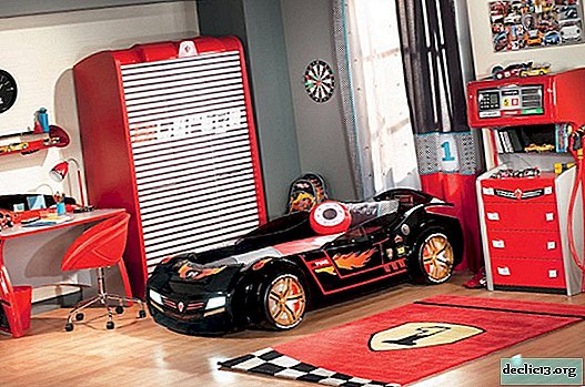 Bed-car: a bright design element of a children's room
