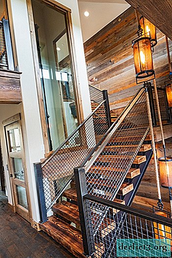Escalier menant au deuxième étage d'une maison en bois: idées de design élégant
