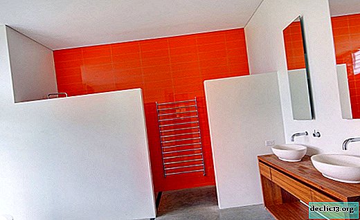 Orange mix in bathroom design