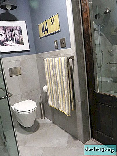 벽걸이 화장실 : 현대적인 인테리어