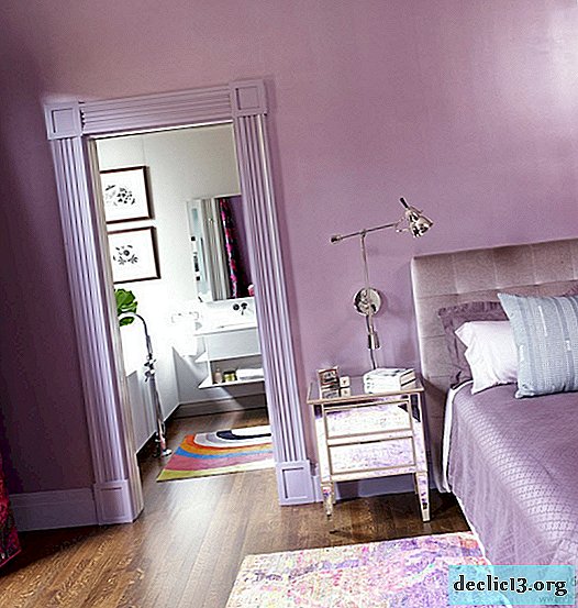 The Interior And Design Of The Purple Bedroom Combination