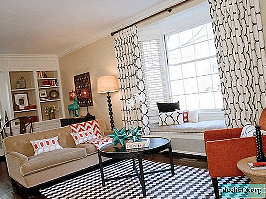 Cortinas para a sala de estar ou salão: exemplos do design mais recente