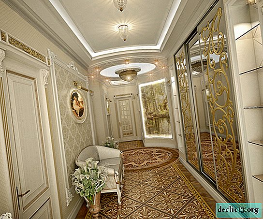 Papel pintado elegante y de moda en el pasillo