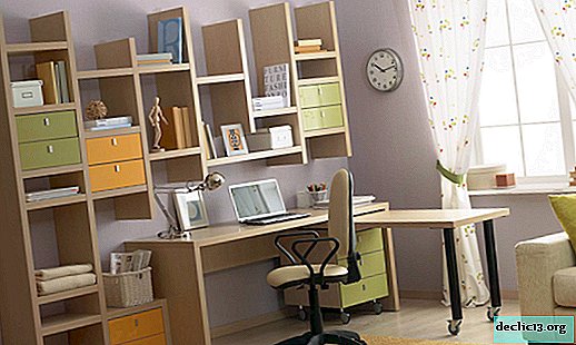 Meja untuk siswa dengan rak: galeri foto dari desain tempat kerja yang indah dan ergonomis di kamar anak-anak