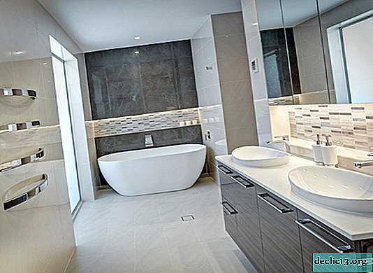 Prijetna kopalnica brez stranišča: svetloba, barva in oblika ...