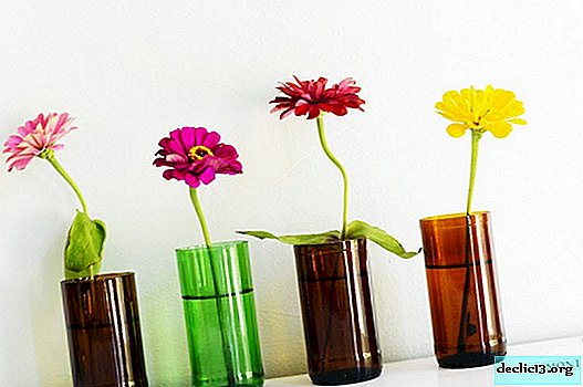 Do-it-yourself vase from a glass bottle
