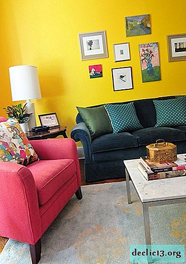 Yellow in the living room interior - your personal summer